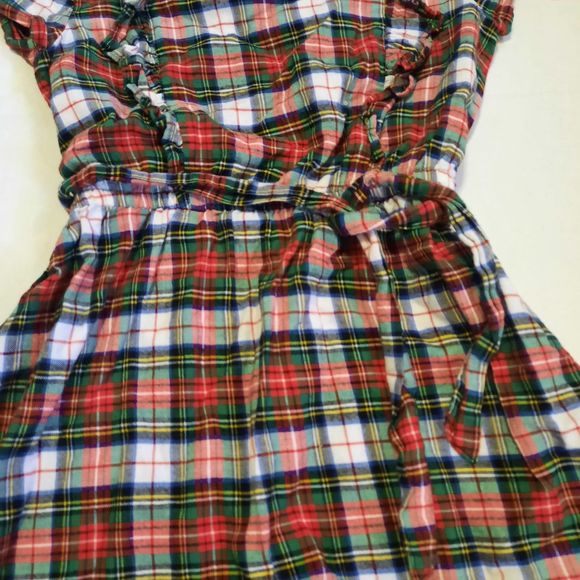 Gap Girls Ruffle Plaid Dress M - Picture 5 of 6